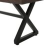 Modern Industrial Outdoor Aluminum Dining Bench With Steel Frame - Brown / Black - Image 8