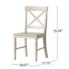 Dining Chair With X Shaped Back (Set of 2) - Antique White - Image 3