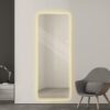 Frameless Full Length Floor Mirror With LED Light, Dimming & 3 Color Modes Mirror - Silver - Image 5