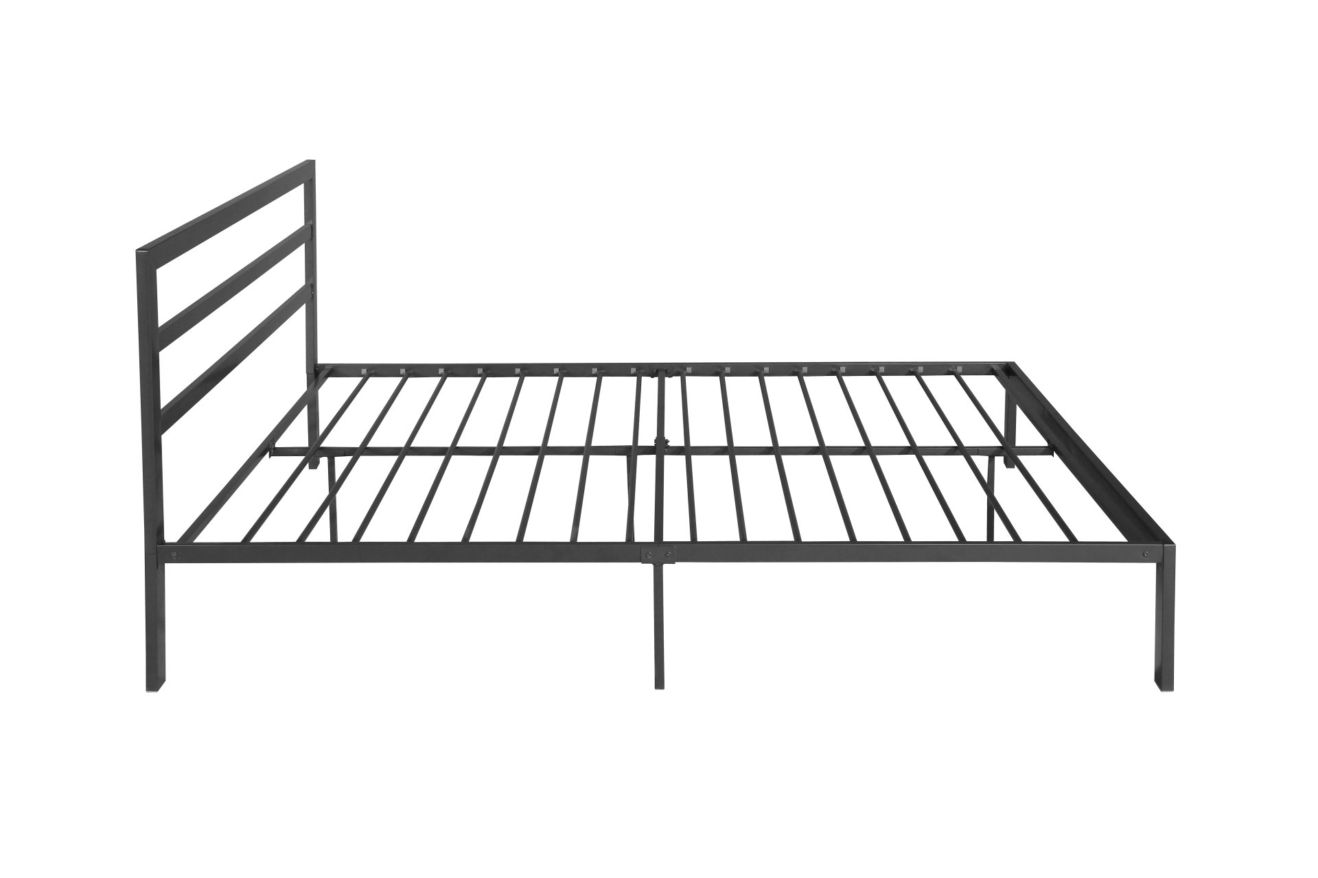 Queen Metal Bed Frame With Headboard - Charcoal Gray - Image 6