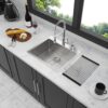 Stainless Steel 16 Gauge Kitchen Sink Drop In Single Bowl - Antique White - Image 4