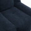 Modern Indoor Fluffy Bean Bag Chair With Memory Foam And Ottoman Super Soft Velvet - Blue - Image 18