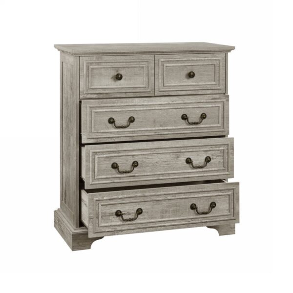 Farmhouse Vintage Design 5 Drawers Dresser With Natural Texture - Ancient Oak