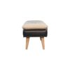 Bouclé Buffalo - Hide Leather Bench - Black - Image 4
