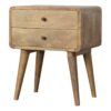Curved Bedside Table - Oak - Image 3