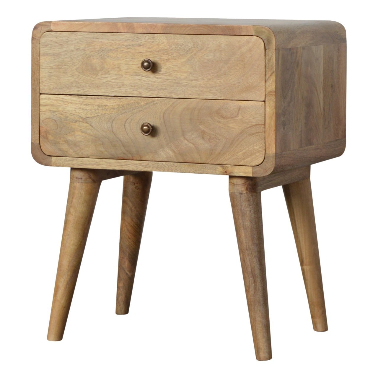 Curved Bedside Table - Oak - Image 3