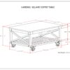 Harding - Square Coffee Table - Distressed Dark Brown - Image 10