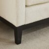 Elegant Upholstered Bench, Daybed, Ottoman With Wood Legs & Bolster Pillows - Ivory Boucle - Image 12