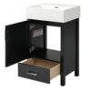Bathroom Vanity With Sink, Frame And Drawer - Black - Image 13