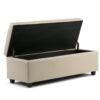 Avalon - Storage Ottoman Bench - Satin Cream - Image 2