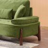 Cloud Velvet Deep Seated Sofa With Pillows - Green - Image 10