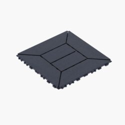 New Style Patio Deck Tiles, Diy Module Interlocking Decking Tiles Floor Tile Outdoor And Indoor, Easy And Quick Installation Court Tiles For Porch Poolside Balcony Backyard 44 Pieces - Dark Gray