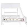 Full Over Full Bunk Bed With Desk - White - Image 5