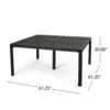 Modern Outdoor Dining Table With Woven Accents - Antique Matte Black - Image 3