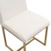 Modern Dining Table Set For 6 Faux Marble Kitchen Table Set With 6 Upholstered Dining Chairs, 7 Piece - White / Golden - Image 23