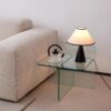 Modern Tempered Clear Glass Sidetable Small Tea Stand - Transparent Glass - Image 5