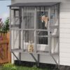 Large Walk In Outdoor Catio For Cats With Roof And 3 Access Doors - Gray - Image 8