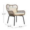 Contemporary Bohemian Southport - Club Chair With Water Resistant Cushions - Brown / Beige - Image 3