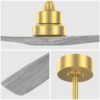 Indoor Ceiling Fan Without Light 3 Solid Wood Blades Remote Control Reversible Dc Motor - Gold - Image 8