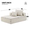 Special Shaped Frame For Oversized Modular U Shaped Sectional Floor Couch, Convertible Compressed Couch Spacious Foam Filled Sofa - Beige - Image 11