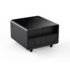 Modern Smart Side Table With Built-In Fridge, Wireless Charging, Temperature Control, Power Socket, USB Ports, Outlet Protection, Induction Light - Black - Image 19