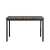 5 Piece Dinning Set With Faux Marble Top, Table & 4 Chairs - Black - Image 4