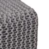 Chabani - Indoor Modern Knitted Fabric Cube Pouf Ottoman - Light Gray - Image 8
