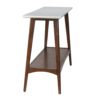 Console Table With Lower Shelf - Off White / Pecan Wood - Image 7