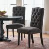 Harriet - Tufted Dining Chair (Set of 2) - Dark Gray - Image 6