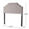 Luella - Button Tufted Full / Queen Upholstered Metal Panel Headboard - Light Gray - Image 3