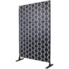Outdoor / Indoor Privacy Screen Metal Privacy Screen, Freestanding Decorative Privacy Screen For Deck Balcony Patio - Black - Image 4