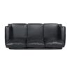 Contemporary 3 Seater Sofa With Nailhead Trim - Black - Image 9