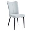 Modern Minimalist Dining And Office Chairs Set With Metal Legs - Light Gray - Image 11