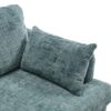 Modern Style Chenille 2 Seater Wood Legged Sofa With LED Light, USB Charging Port And Storage Bag - Lake Blue - Image 20