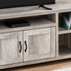 TV Stand, Console, Media Entertainment Center, Storage, Elegant Design, Transitional - Taupe - Image 4