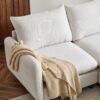 4 Piece L Shaped Modular Free Combination Sectional Sofa Couch With Ottoman - White - Image 8
