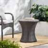 Thrive - Hourglass Rattan Table With No Glass Top - Gray - Image 9