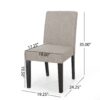 Contemporary Dining Chair With Upholstered Seating - Light Gray - Image 3