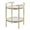 Rhonda - Contemporary / Glam Side Table - Gold / Clear - Image 3