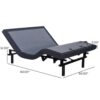 Bt2000 - Queen Adjustable Bed Base With Full-Range Positions Adjustment - Blue / Gray - Image 7