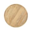 Round Coffee Table With Tray Edge Design - Natural / Black - Image 9