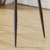 Modern Rectangular Glass Dining Table With Tempered Glass Top And Metal Legs For 4 - 6 People - Black / Transparent - Image 7