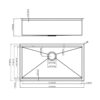 33" Undermount Kitchen Sink Single Bowl Ledge Workstation, 16 Gauge 304 - Brushed Nickel - Image 3
