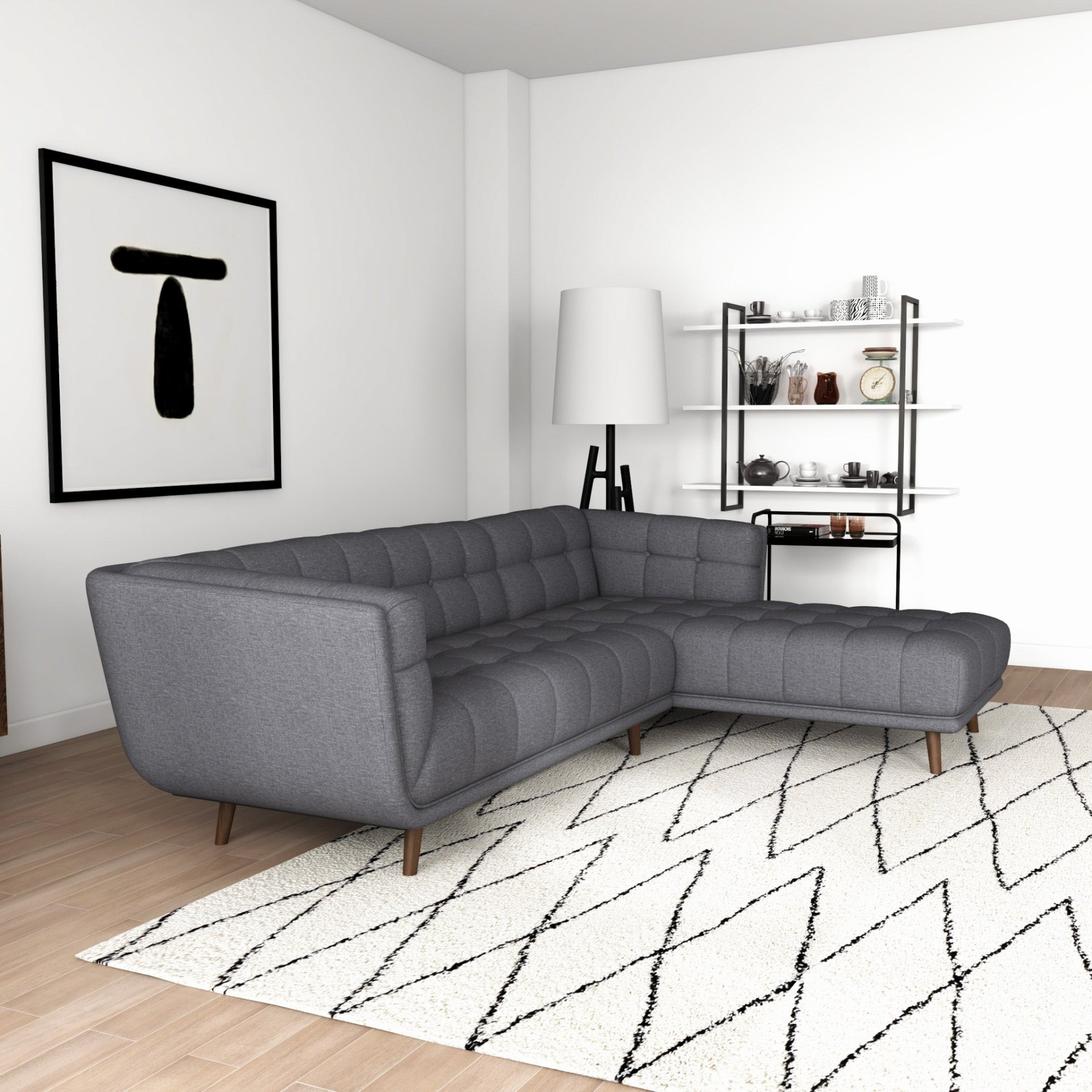 Addison - Left Sectional Sofa - Ash Gray - Image 10