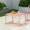 Modern Conrad Side Table Outdoor Metal - Coral Matte - Image 2