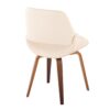 Fabrico - Mid-Century Modern Dining Accent Chair (Set of 2) - Walnut / Cream - Image 4