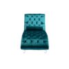 Velvet Chaise Lounge Indoor, Button Tufted Upholstered Chaise Lounge Chair With Pillow - Teal - Image 9