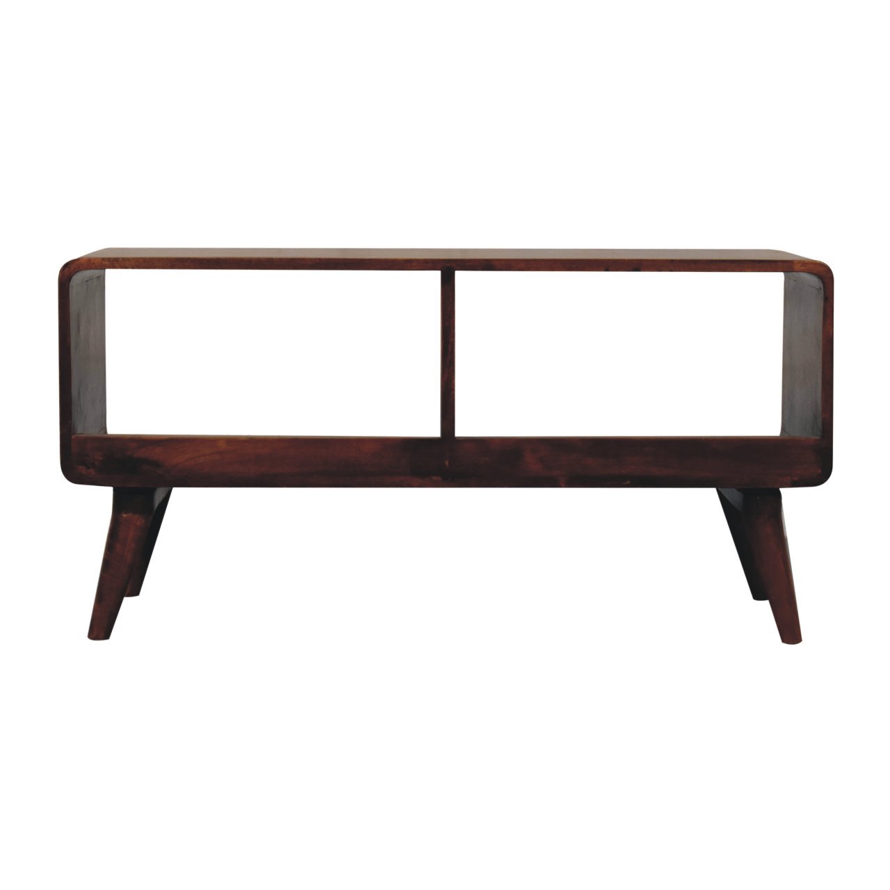 Curved Double Slot Media Unit - Dark Brown - Image 9