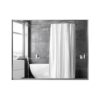 Glossy Framed Mirror For Bathroom Rectangular Wall Bathroom Mirror Metal Frame Farmhouse Mirror Large Decorative Square Corner Rectangle Mirror (Horizontal & Vertical) - Brushed Silver - Image 9