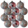 Christmas Ball Ornaments, Glass Decorative Hanging Ball Christmas Tree Ornaments, For Holiday Party Decorations (Set of 12) - Multi - Image 2